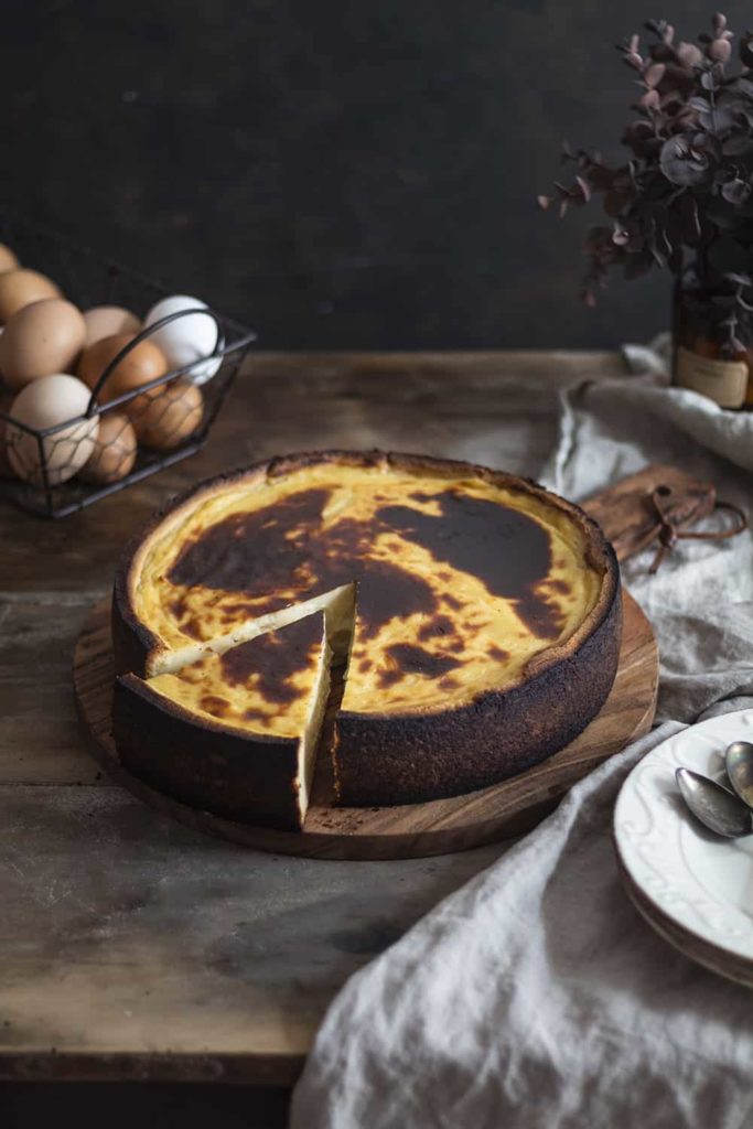 Tarte au flan découpe