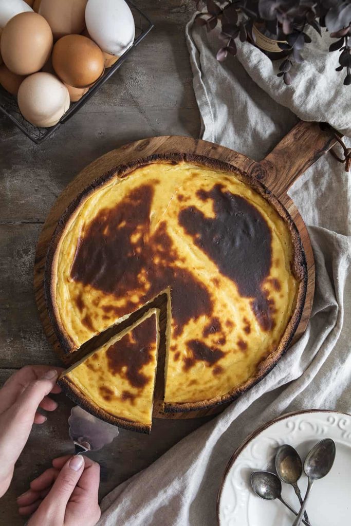 Service de la tarte au flan