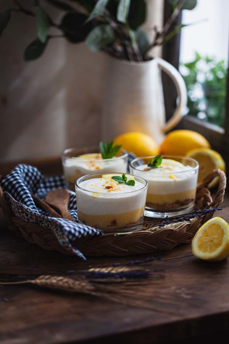 Verrines façon cheesecake au citron