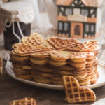 Pile de gaufres coeur